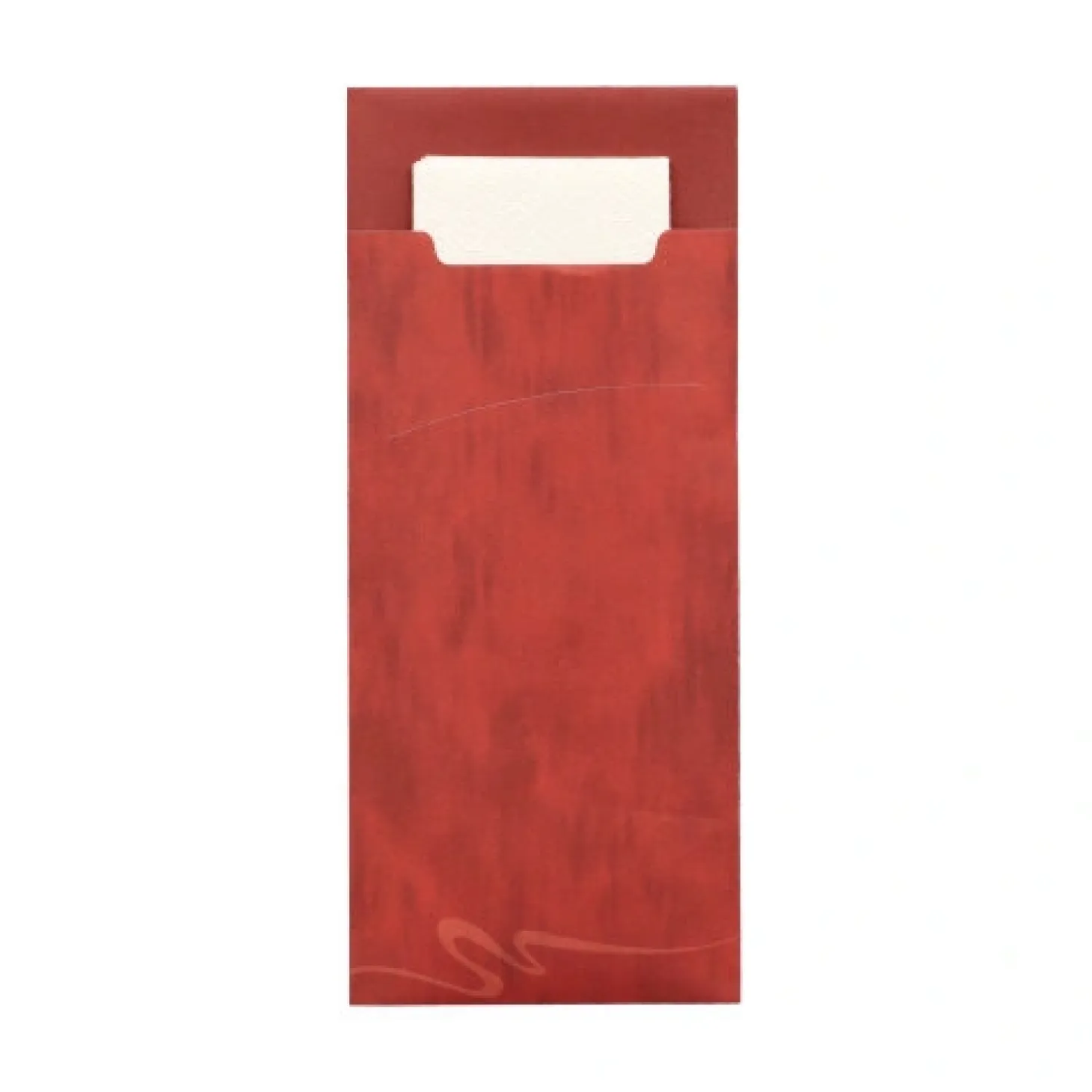 PAPSTAR Bestecktaschen 20 cm x 8,5 cm bordeaux inkl. weißer Serviette 33 x 33 cm 2-lag.