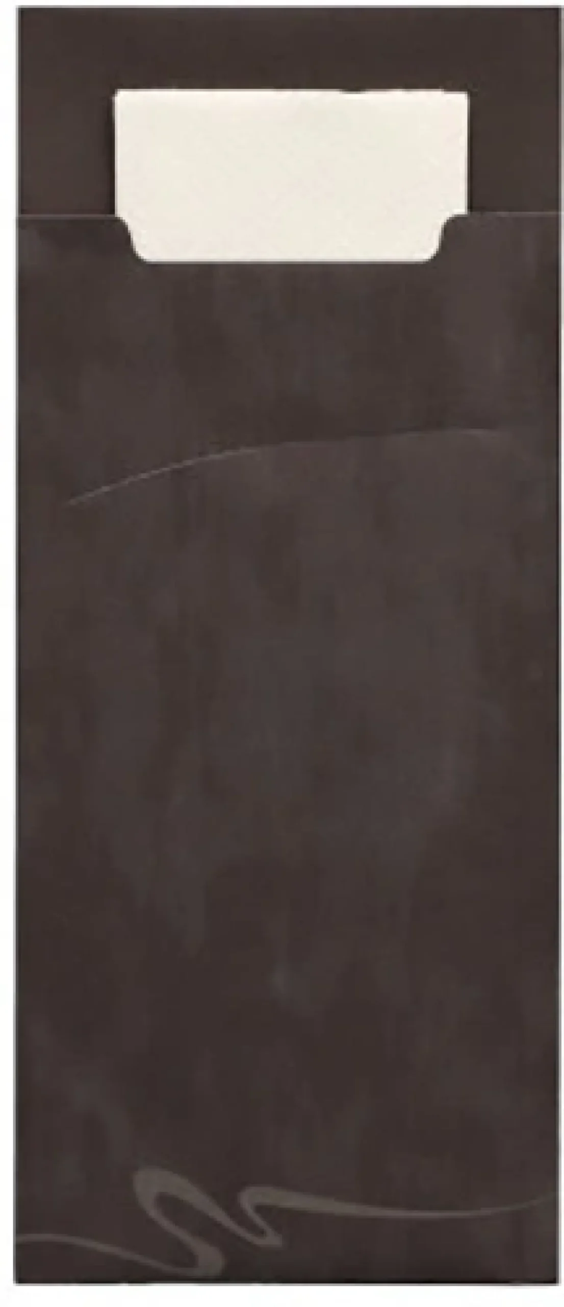PAPSTAR Bestecktaschen 20 cm x 8,5 cm schwarz inkl. weißer Serviette 33 x 33 cm 2-lag.