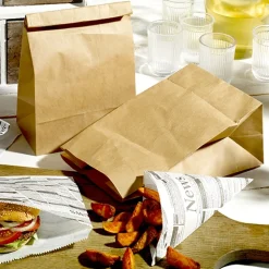 PAPSTAR Blockbodenbeutel, Kraftpapier 40 cm x 32 cm x 11 cm braun