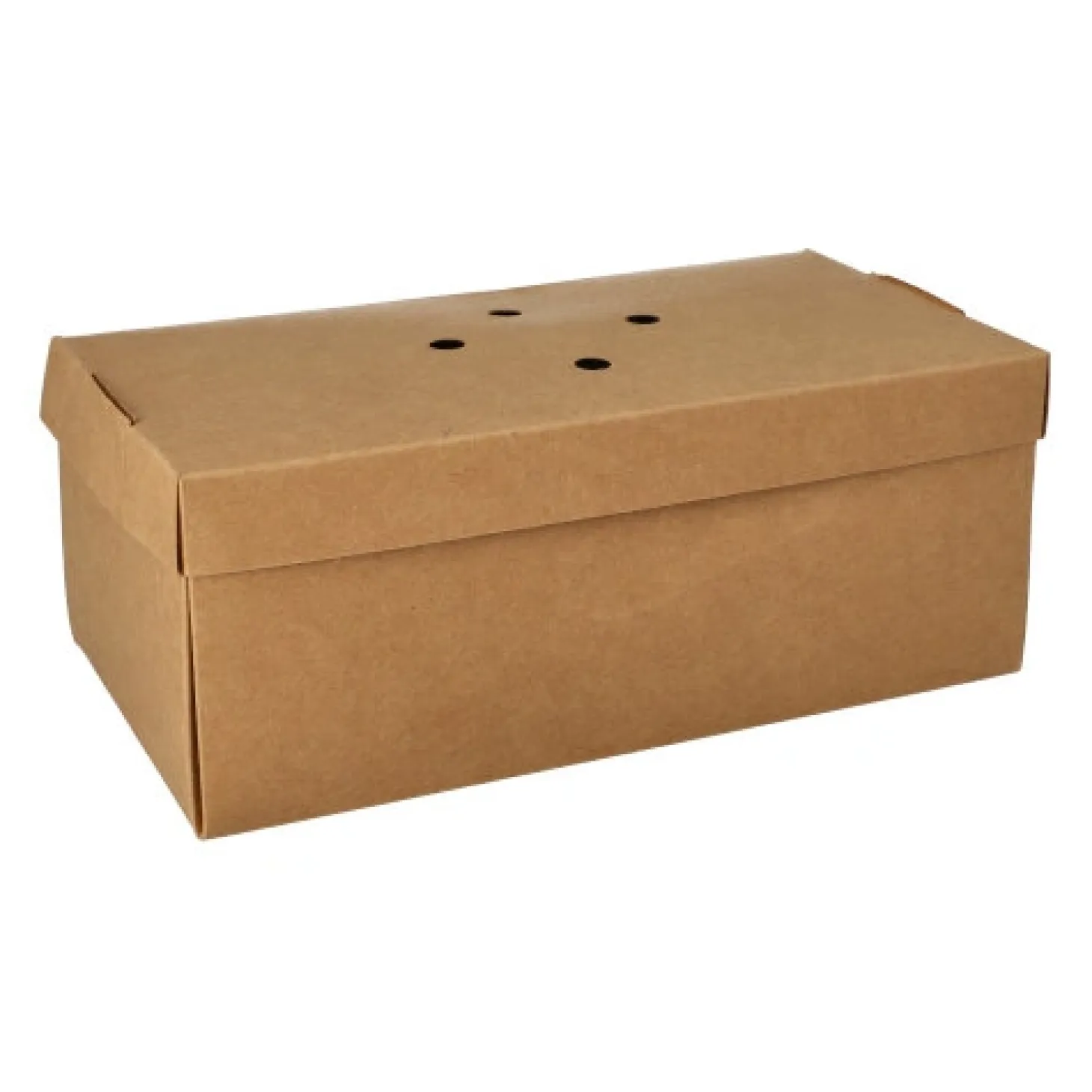 PAPSTAR Burgerboxen, Pappe "pure" 10 cm x 13 cm x 25 cm braun faltbar, groß