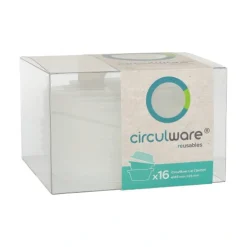 PAPSTAR "Circulware by Haval" Deckel für Mehrweg-Schalen Mix & Match rund Ø 18,3 cm, 2,5 cm transparent