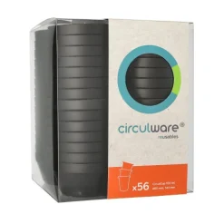 PAPSTAR "Circulware by Haval" Mehrweg-Trinkbecher PP rund 0,1 l Ø 8 cm, 4,1 cm schwarz