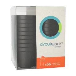 PAPSTAR "Circulware by Haval" Mehrweg-Trinkbecher PP rund 0,2 l Ø 8 cm, 7,1 cm schwarz