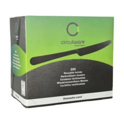 PAPSTAR "Circulware by Haval" Mehrweg-Messer PP-MF 19,7 cm schwarz "Gaia" extra stabil, in Spenderbox