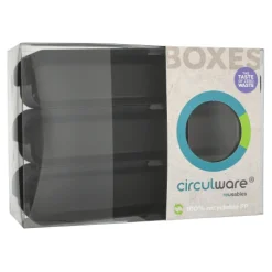 PAPSTAR "Circulware by Haval" Mehrweg-Schalen Mix & Match eckig 2,15 cm x 5,85 cm x 23,4 cm schwarz