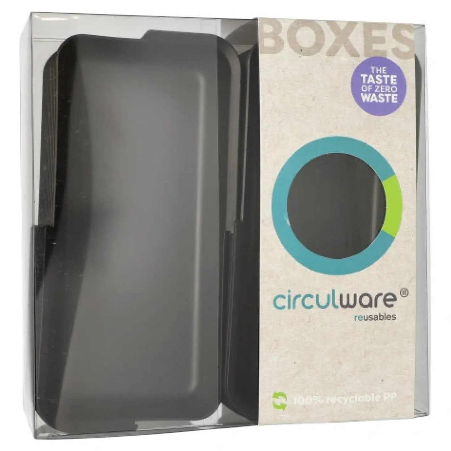 PAPSTAR "Circulware by Haval" Mehrweg-Schalen Mix & Match eckig 3 cm x 11,7 cm x 23,4 cm schwarz