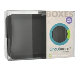 PAPSTAR "Circulware by Haval" Mehrweg-Schalen Mix & Match eckig 2,9 cm x 15,6 cm x 23,4 cm schwarz