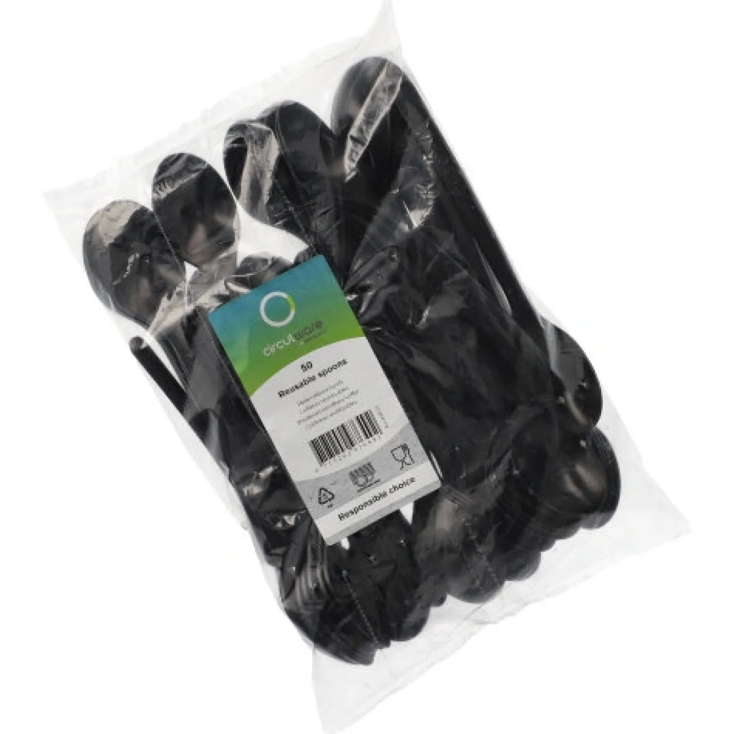 PAPSTAR "Circulware by Haval" Mehrweg-Löffel PP-MF 18,5 cm schwarz extra stabil