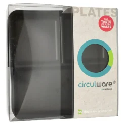 PAPSTAR "Circulware" Mehrweg-Schalen Mix & Match eckig, 3-geteilt, 23,4 x 23,4 cm schwarz, 4 x 12 Stück