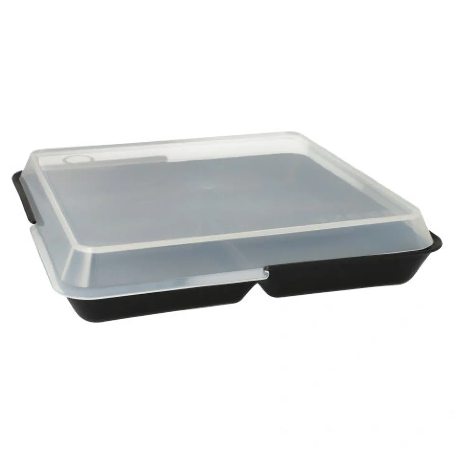 PAPSTAR "Circulware" Mehrweg-Schalen Mix & Match eckig, ungeteilt, 23,4 x 23,4 cm schwarz, 4 x 12 Stück