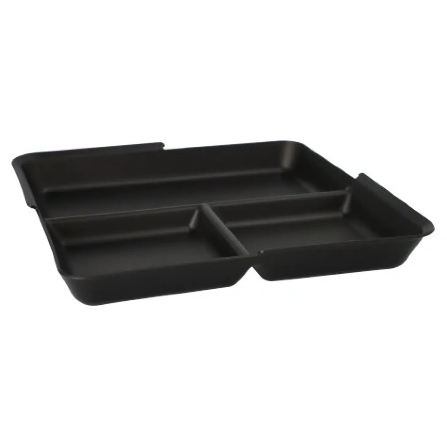 PAPSTAR "Circulware" Mehrweg-Schalen Mix & Match eckig, ungeteilt, 23,4 x 23,4 cm schwarz, 4 x 12 Stück