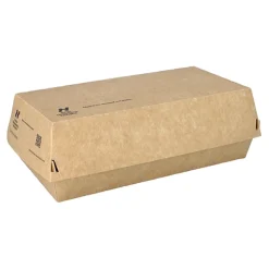 PAPSTAR Conpax (LM) Baguetteboxen, Pappe "NOTPLA" 7,5 cm x 10,7 cm x 22 cm braun