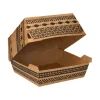 PAPSTAR Conpax (LM) Burgerboxen, Pappe 7,8 cm x 11 cm x 11,5 cm braun "Maori" groß