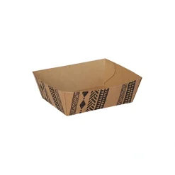 PAPSTAR Conpax (LM) Snacktrays, Pappe 3,5 cm x 7 cm x 9 cm braun "Maori" klein