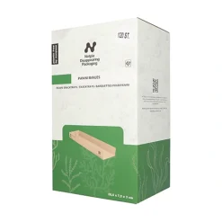 PAPSTAR Conpax (LM) Snacktrays, Pappe "NOTPLA" 3 cm x 7,5 cm x 28,5 cm braun