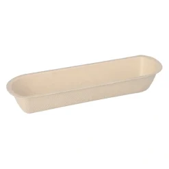 PAPSTAR Conpax (LM) Snacktrays Zuckerrohr 3,3 cm x 7,1 cm x 21 cm natur