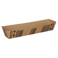 PAPSTAR Conpax (LM) Snacktrays, Pappe 3,5 cm x 3,3 cm x 18,5 cm braun "Maori"