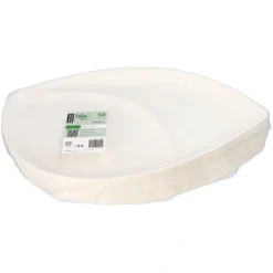 PAPSTAR Conpax (LM) Teller "Folia" Zuckerrohr 2-geteilt 1,5 cm x 30 cm x 47,2 cm