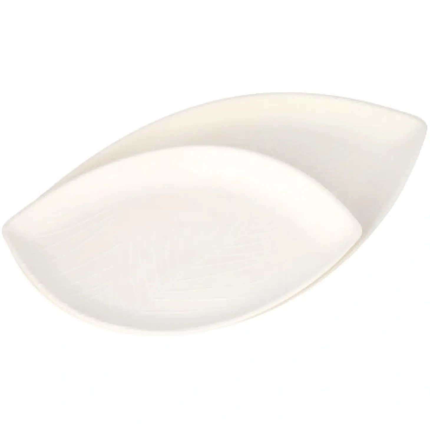 PAPSTAR Conpax (LM) Teller "Folia" Zuckerrohr 2-geteilt 1,5 cm x 30 cm x 47,2 cm