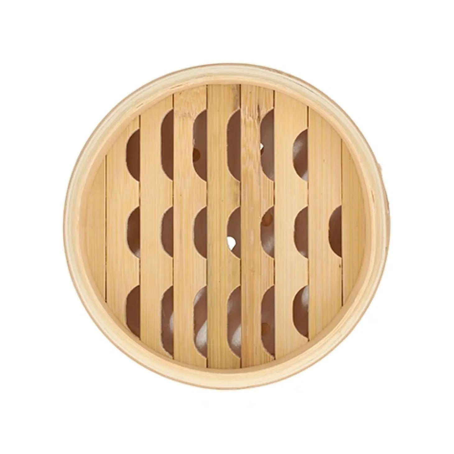 PAPSTAR Dampfgarer Bambus "ASIA" Ø 15 cm, 13,5 cm 3-teilig, 16 x 1 Stück
