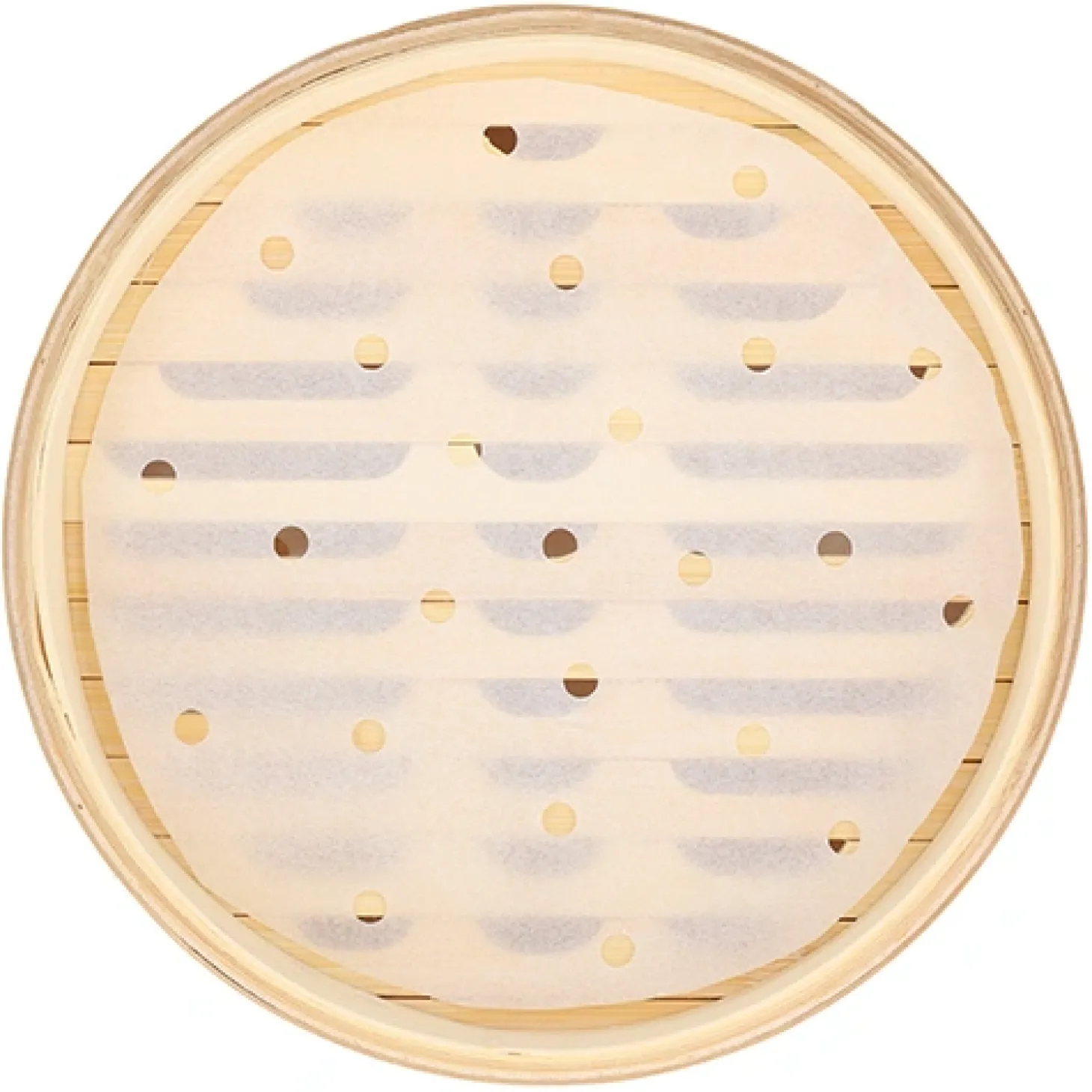 PAPSTAR Dampfgarer Bambus "ASIA" Ø 25 cm, 16 cm 3-teilig, 4 x 1 Stück