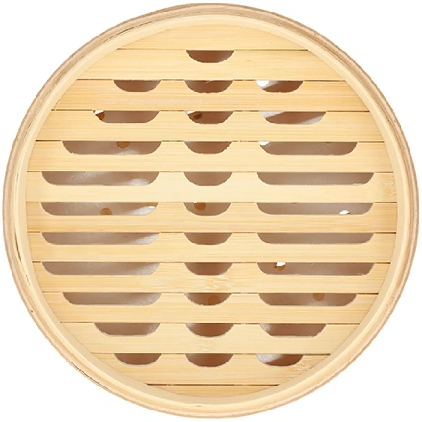 PAPSTAR Dampfgarer Bambus "ASIA" Ø 25 cm, 16 cm 3-teilig, 4 x 1 Stück