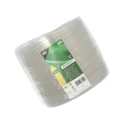 PAPSTAR Deckel für Salatschalen, PLA rund Ø 18,4 cm, 2 cm klar