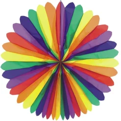 PAPSTAR Dekofächer Ø 120 cm "Rainbow" schwer entflammbar