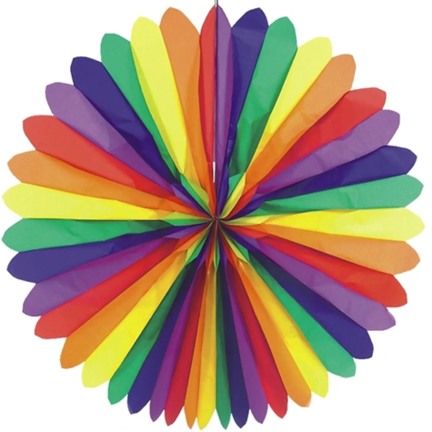 PAPSTAR Dekofächer Ø 120 cm "Rainbow" schwer entflammbar