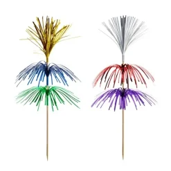 PAPSTAR Deko-Picker 18 cm farbig sortiert "Feuerwerk" 3-lagig