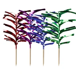 PAPSTAR Deko-Picker 12 cm farbig sortiert "Palmblätter"