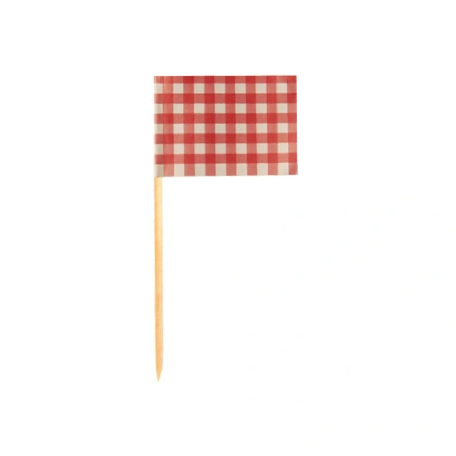 PAPSTAR Deko-Picker 8 cm rot "Vichy Karo"