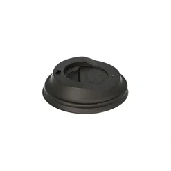 PAPSTAR Dom-Deckel, C-PLA rund Ø 8 cm, 2,1 cm schwarz
