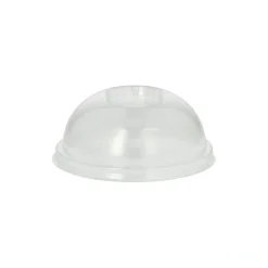 PAPSTAR Dom-Deckel, PLA "pure" rund Ø 9,5 cm, 4,5 cm glasklar ohne Lochung