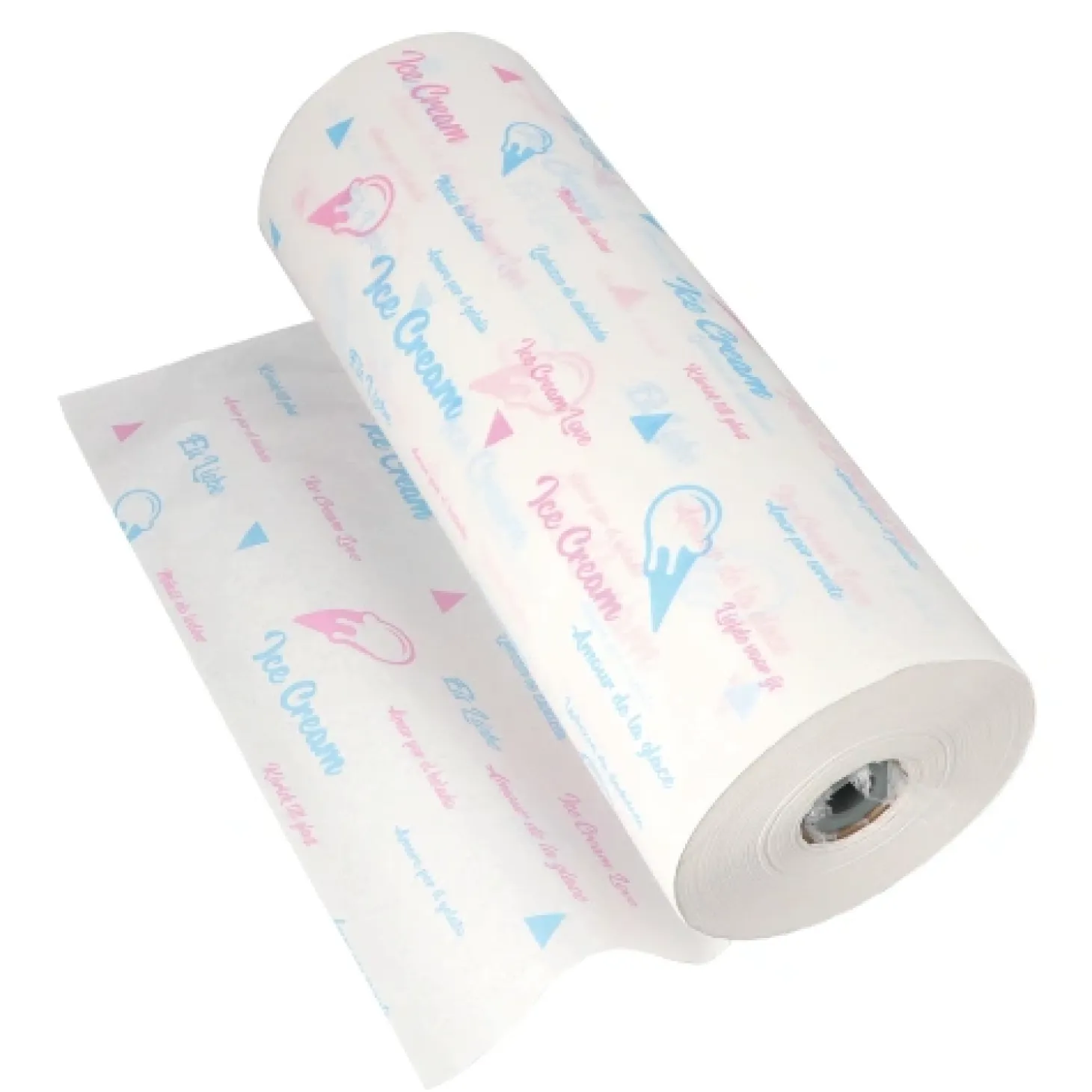 PAPSTAR Einschlagpapiere Kraftpapier 570 m x 50 cm weiß "Icelove" Secare-Rolle, 10 kg