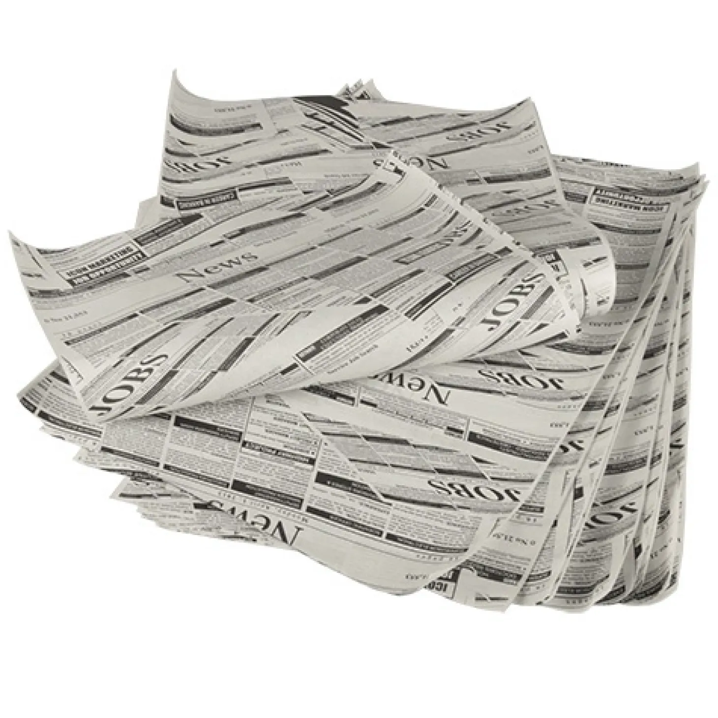 PAPSTAR Einschlagpapiere, Pergament-Ersatz 35 cm x 25 cm "Newsprint" fettdicht