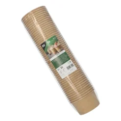 PAPSTAR Eisbecher, Pappe rund 200 ml Ø 9,2 cm, 5 cm braun, 10 x 50 Stück