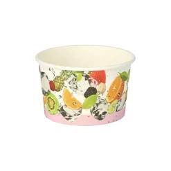 PAPSTAR Eisbecher, Pappe rund 150 ml Ø 9,2 cm, 5 cm "Früchte"