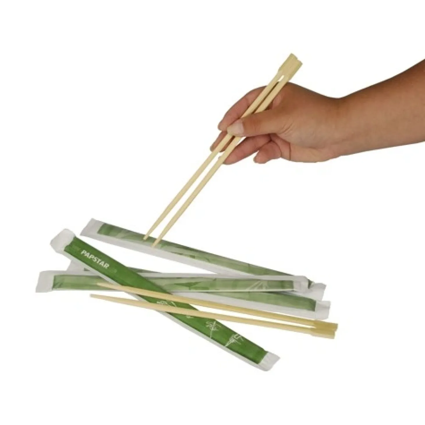 PAPSTAR Essstäbchen "pure" 23 cm einzeln gehüllt