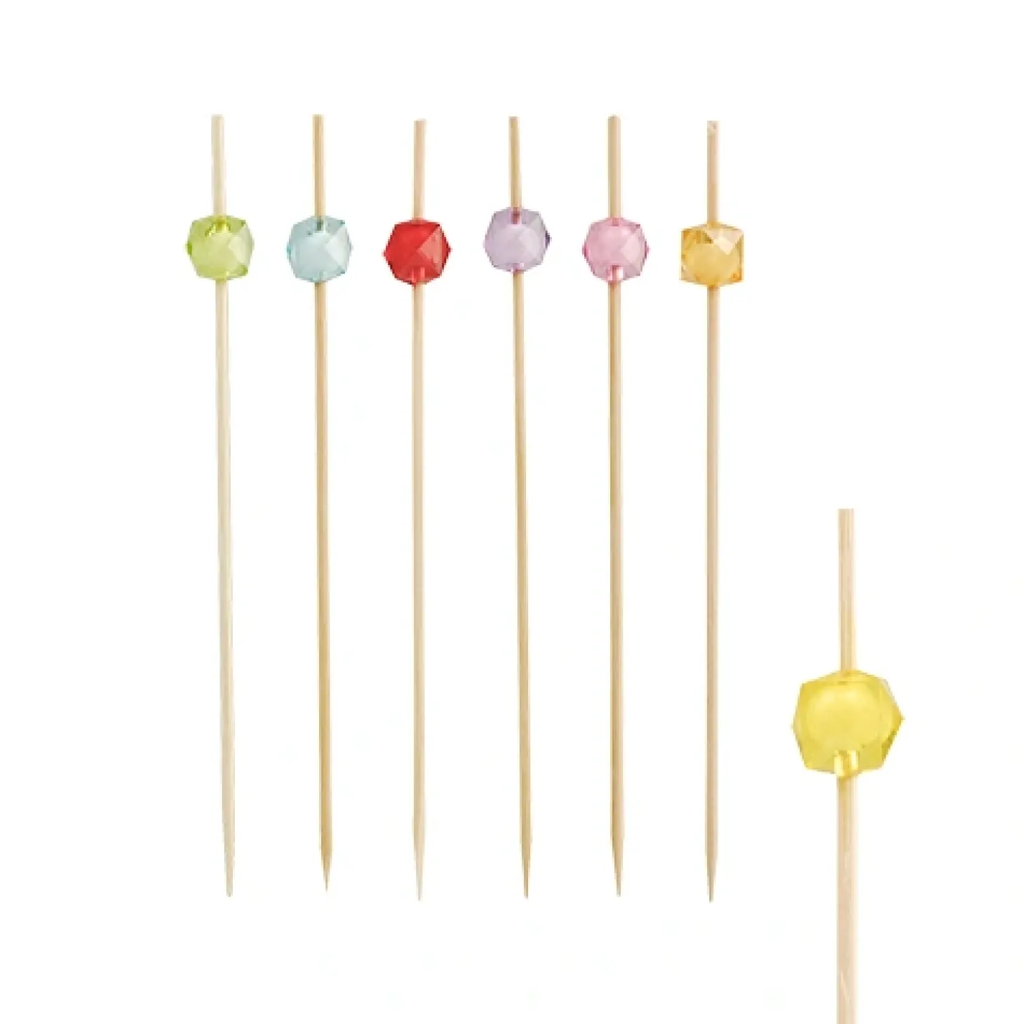 PAPSTAR Fingerfood - Picker 12 cm farbig sortiert "Square", 15 x 40 Stück