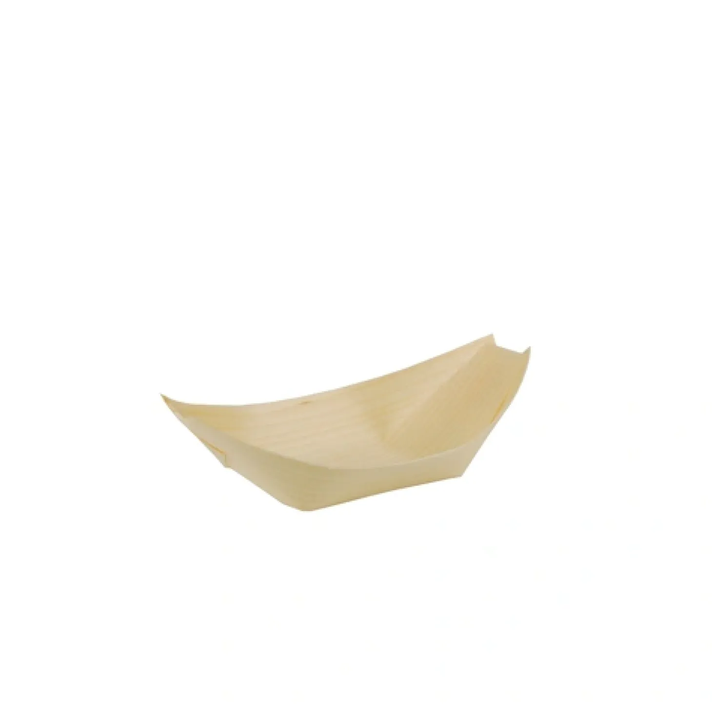 PAPSTAR Fingerfood - Schalen, Holz "pure" 14 cm x 8,2 cm "Schiffchen"