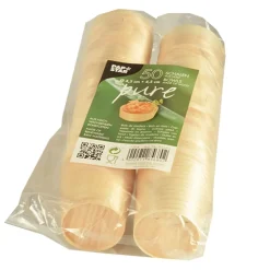 PAPSTAR Fingerfood - Schalen, Holz "pure" rund Ø 4,5 cm, 4,5 cm, 10 x 50 Stück