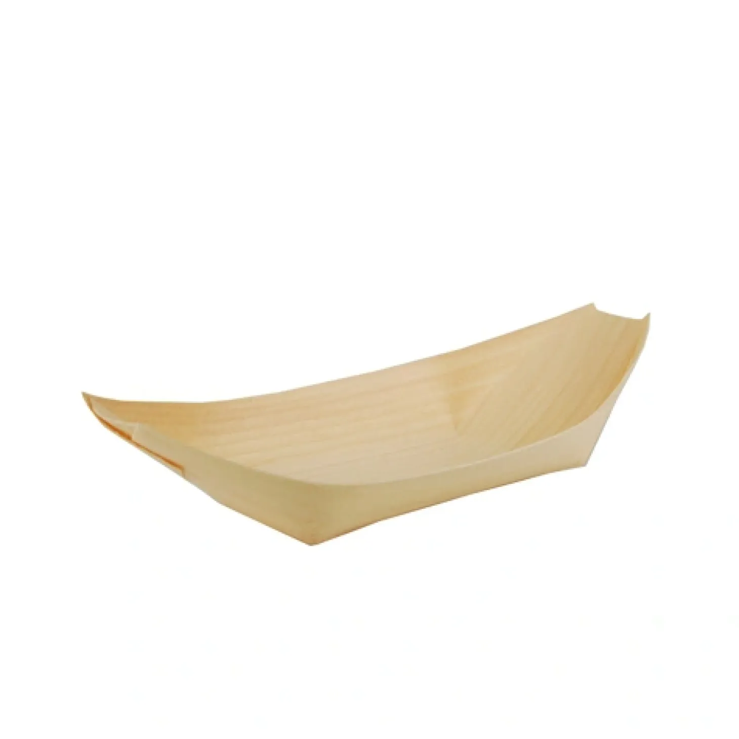 PAPSTAR Fingerfood - Schalen, Holz "pure" 19 cm x 10 cm "Schiffchen"