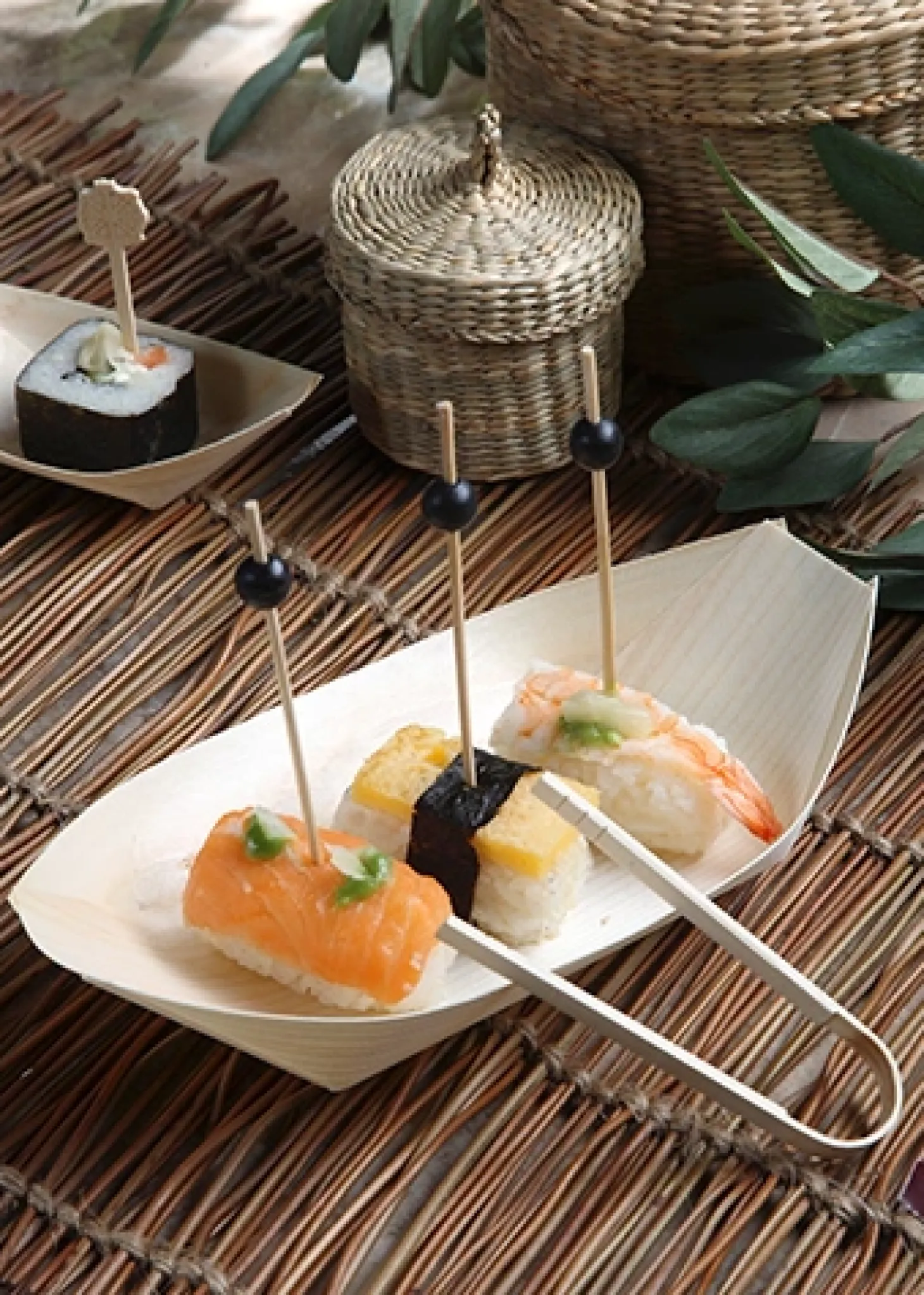 PAPSTAR Fingerfood - Schalen, Holz "pure" 25 cm x 10 cm "Schiffchen"