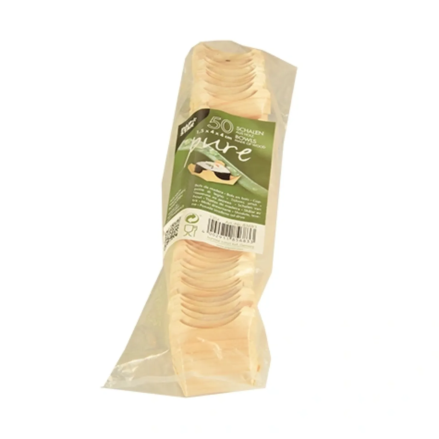 PAPSTAR Fingerfood - Schalen, Holz "pure" eckig 1,5 cm x 4 cm x 4 cm