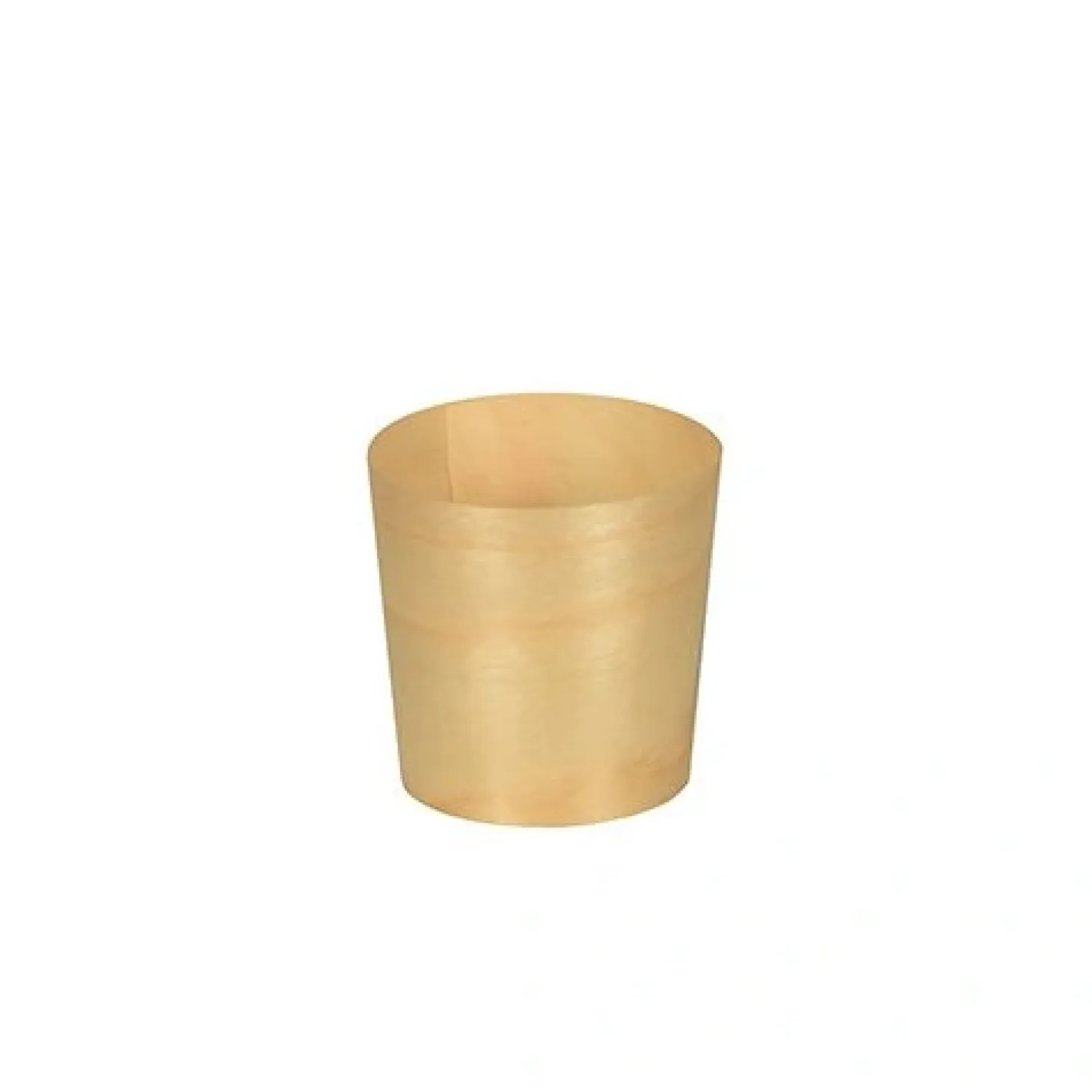 PAPSTAR Fingerfood - Schalen, Holz "pure" rund Ø 4,5 cm, 4,5 cm, 12 x 12 Stück
