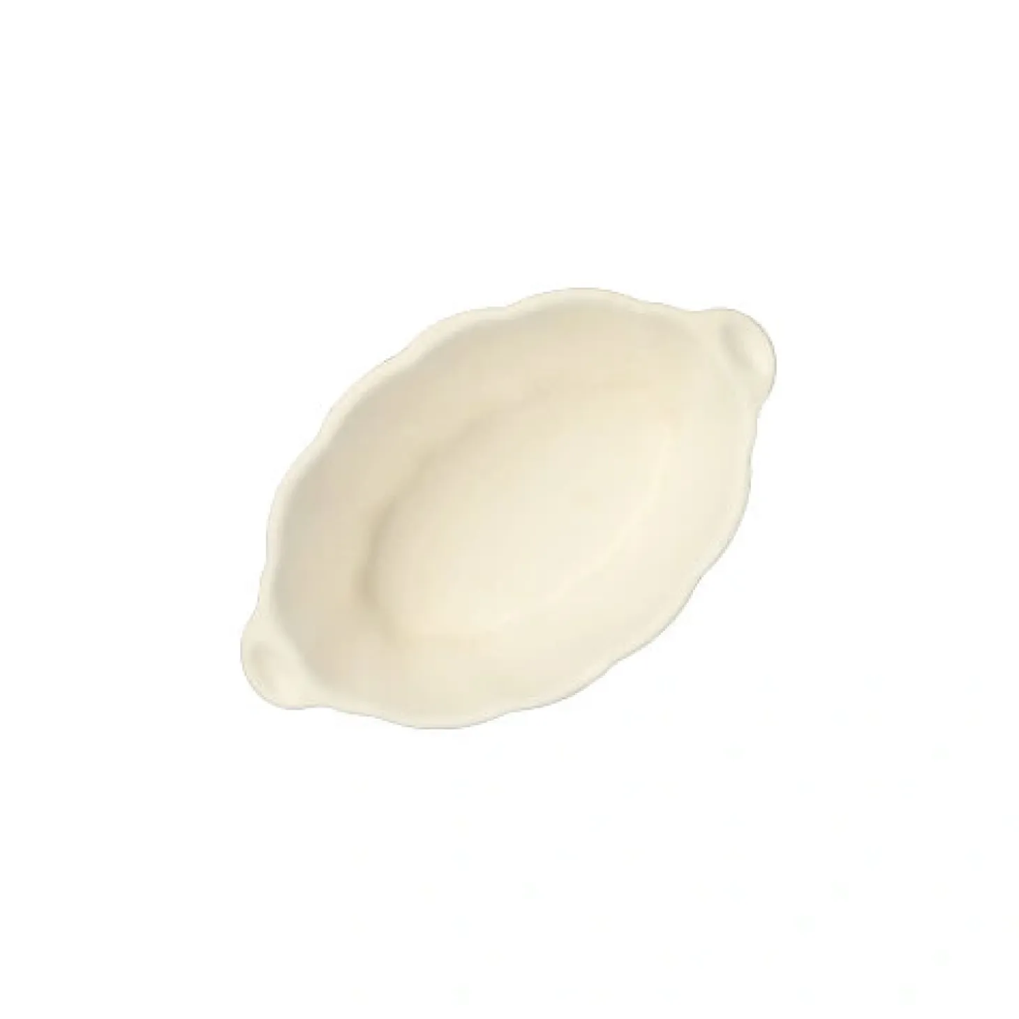 PAPSTAR Fingerfood - Schalen Zuckerrohr "pure" 40 ml 3 cm x 9,5 cm x 6 cm weiß "Wave", 12 x 12 Stück