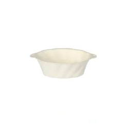 PAPSTAR Fingerfood - Schalen Zuckerrohr "pure" 40 ml 3 cm x 9,5 cm x 6 cm weiß "Wave", 12 x 12 Stück