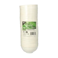 PAPSTAR Fingerfood - Schalen, Zuckerrohr "pure" rund 65 ml Ø 7,2 cm, 3 cm weiß