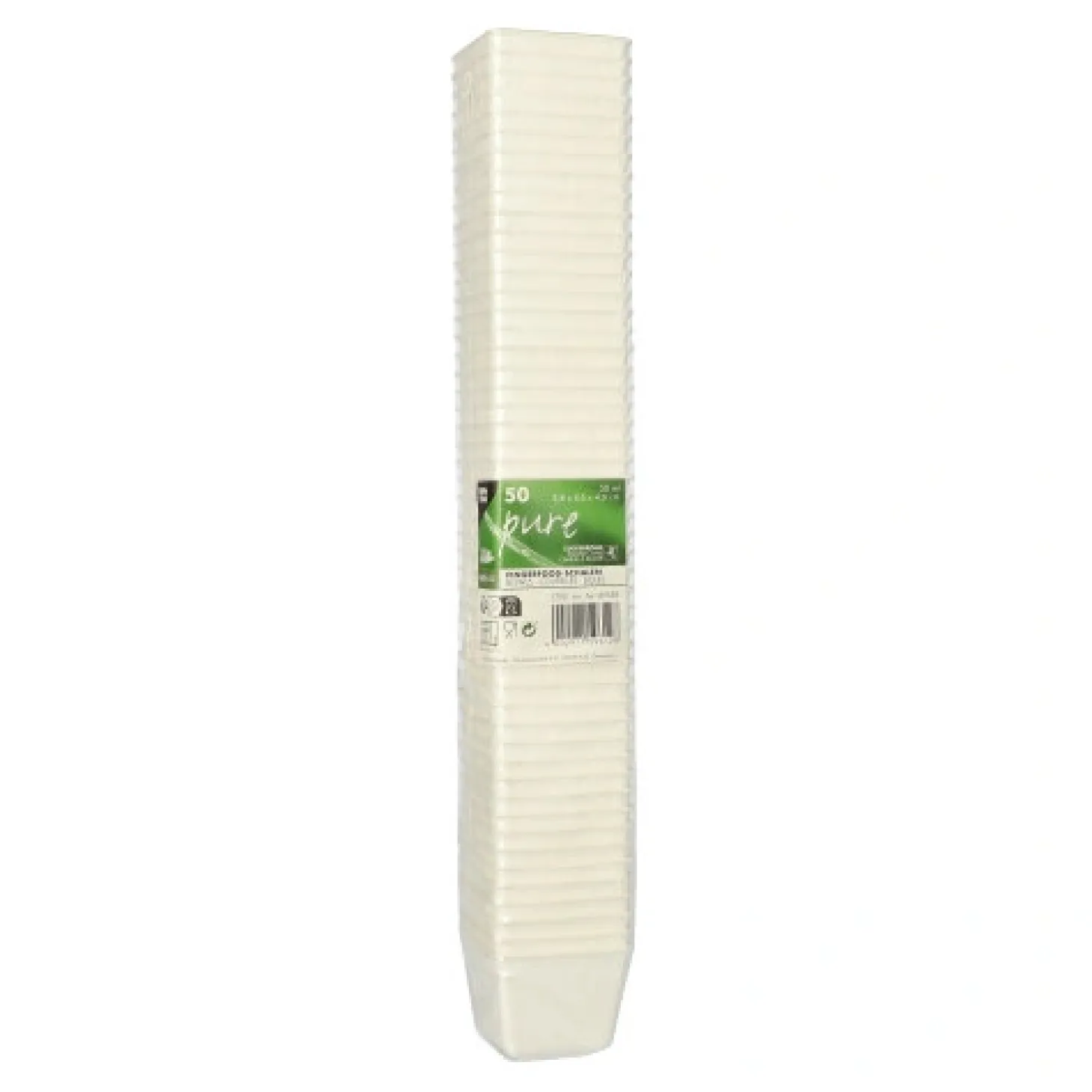 PAPSTAR Fingerfood - Schalen, Zuckerrohr "pure" eckig 50 ml 3,8 cm x 4,6 cm x 4,6 cm weiß